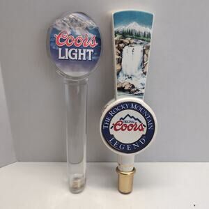 Coors Light Acrylic & Coors Rocky Mountain Legend Beer Tap Handle Ceramic